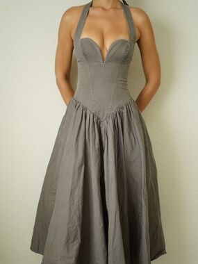 COQUETTE Smoke Halter Midi Dress size XS